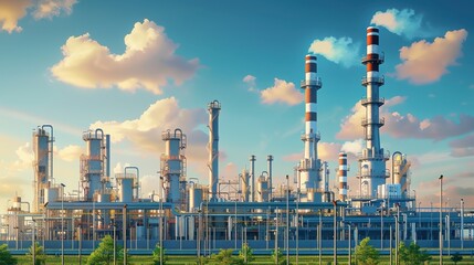 Fototapeta premium Industrial gas storage facility