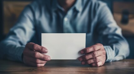 Naklejka premium Distressed man sitting at desk holding letter symbolizing layoff notice, reflecting emotional response to job loss in professional office setting.