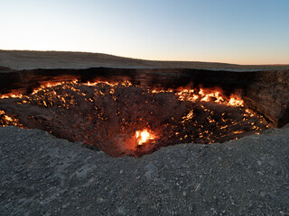 Darvaza Gas Crater in the Karakum Desert in Turkmenistan