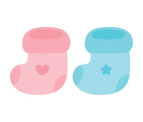 gender reveal baby socks