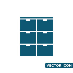Simple Design Cabinet Icon Template 