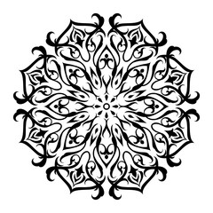 abstract floral ornament. circular ornament abstract pattern