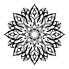 abstract mandala pattern circular illustration. seamless pattern in the form of flowers in victroian style