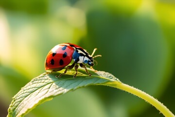 Fototapeta premium Ladybug on leaf