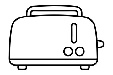 Minimalistic Toaster Line Art Vector Illustration with Clean Black Lines