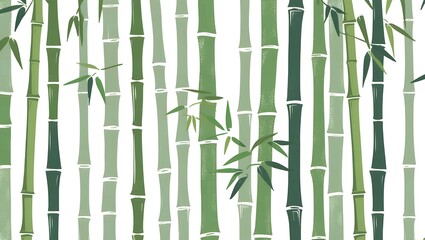 Serene Bamboo Forest Illustration for Tranquil Designs, Premium Quality, Professional Version