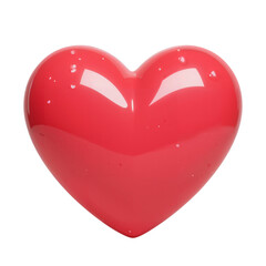 red heart isolated on white Transparent background