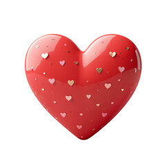 red heart isolated on white Transparent background