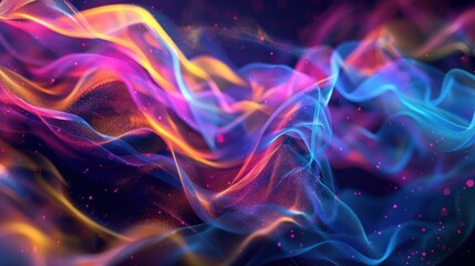 Abstract Colorful Nebula: A Symphony of Light and Color