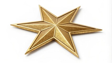 Eight Pointed Golden Star Decoration for Festive or Ceremonial Occasions. Generative AI