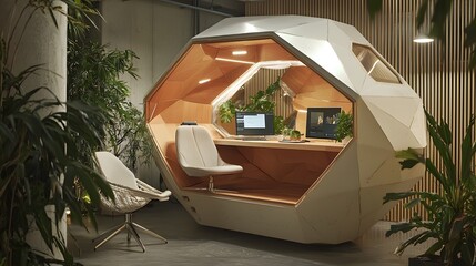 A fintech startup office showcasing cutting-edge technology and a collaborative environment