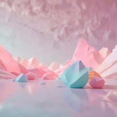 Soft pastel colors evoke feelings of serenity in this minimalist abstract composition, calming effect, subtle texture, peaceful atmosphere