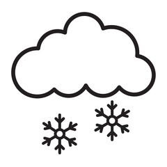 snowflakes and cloud weather icon