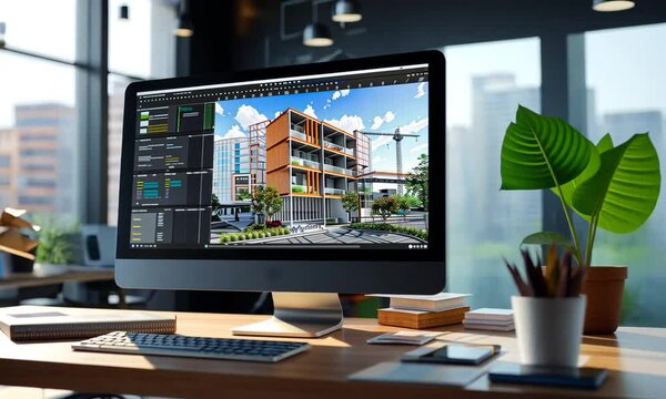 Architectural Design Software on Modern iMac