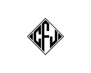 CFJ logo design vector template. CFJ