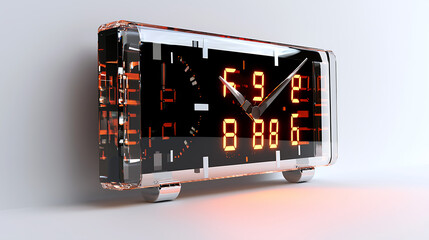 A digital clock with the time of 9:22 and the temperature of 88 degrees