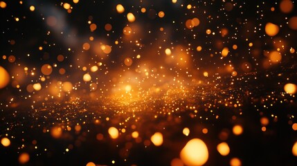 Fototapeta premium Large number of sky lanterns illuminating the sky over a Chinese temple, golden glow against the night, symbolizing collective blessings and unity