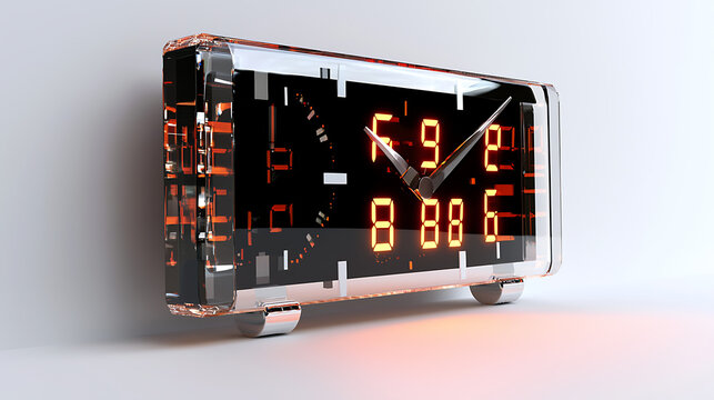 A digital clock with the time of 9:22 and the temperature of 88 degrees