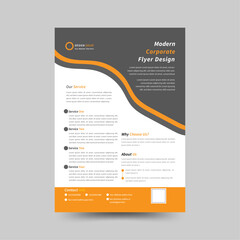  Corporate natural shape business flyer design and brochure Vector A4 corporate business flyer template design, color, white and orange, professional business flyer design Colorful Flyer, Brochure,  