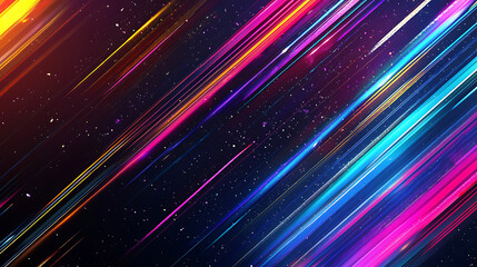 Obraz premium A colorful, multi-colored line drawing of a starry sky