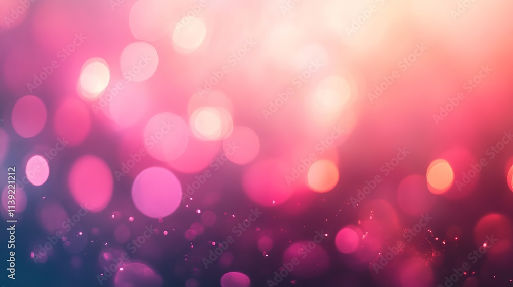 Poster dreamy gradient of soft pink hues with delicate blurred lights and a gentle pastel glow creating a s