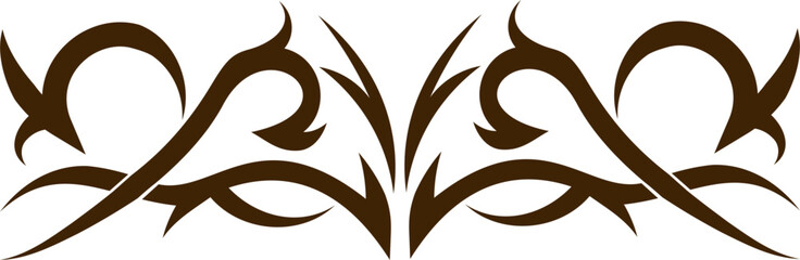 Obraz premium Tribal Tattoo Element in Celtic Gothic Pattern. Vector Illustration Design