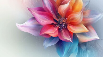 Obraz premium Beautiful abstract colorful flower design