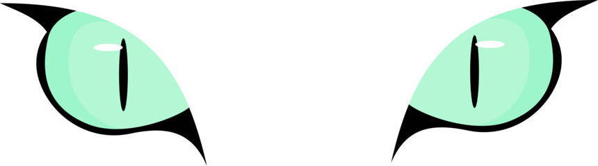 Cartoon Cat Eyes Illustration