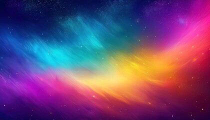 Obraz premium Cosmic Symphony: Vibrant hues dance in a mesmerizing cosmic landscape, evoking a sense of wonder and the vastness of the universe. 