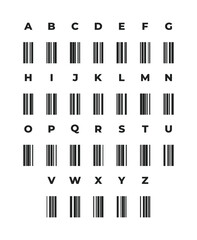 Obraz premium alphabet barcode