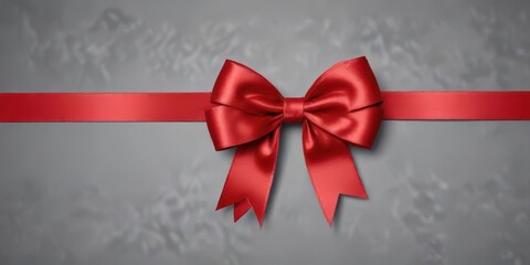 Elegant red satin ribbon tied in a perfect bow ,  fabric,  gift,  red