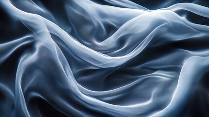 Obraz premium Elegant Blue Silk Fabric Texture: Abstract Background