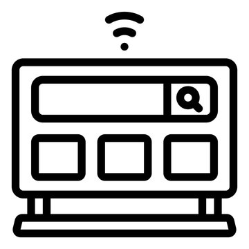 black and white wifi screen clip art preview