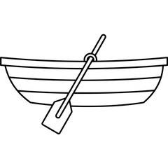 hand drawn illustration of a boat