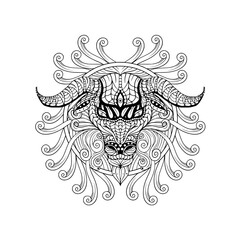 illustration of a skull