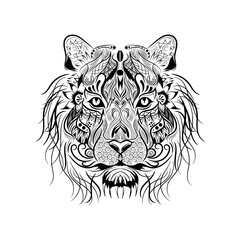 tiger head vector