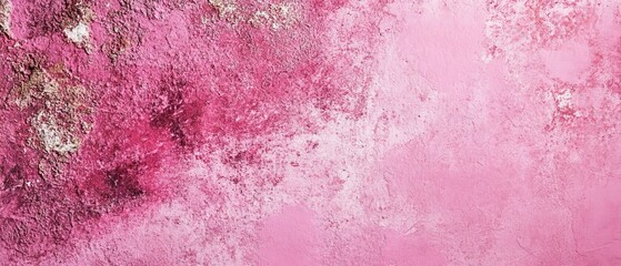 Fototapeta premium Pink magenta stone-like concrete paper texture background, wide panoramic banner layout with ample space for text