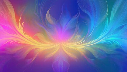 Obraz premium Rainbow Wings of Light 