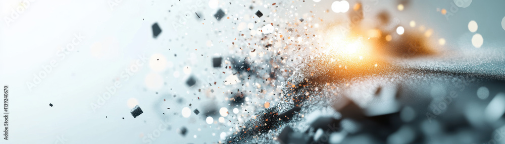 Aufkleber explosive action sequence urban environment digital art dynamic lighting high-impact concept for vis