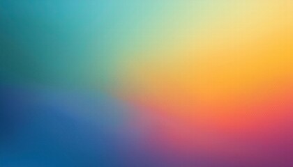 Obraz premium Vibrant Gradient: A smooth, colorful blend of teal, yellow, and red hues creates a visually appealing abstract background. Perfect for design projects needing a touch of modern elegance. 