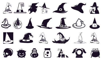 Horror icon bundle. Spooky icon bundle. Scary icon bundle