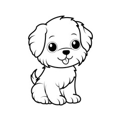 dog outline on white backgorund