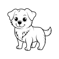 dog outline on white backgorund