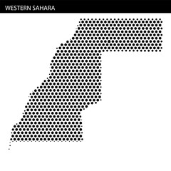 Map representation of Western Sahara highlighting geographical features and boundaries