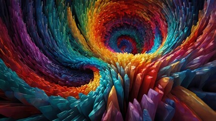 Obraz premium Mesmerizing 3D Abstract Multicolor Visualization