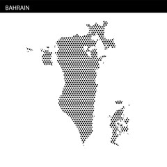 Bahrain outlined with dot pattern against creative background design