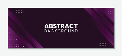 Elegant banner design template purple background geometric line pattern