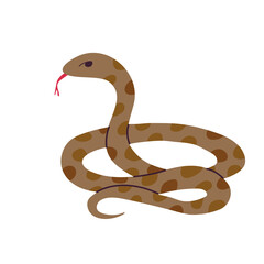 Brown snake clipart avatar logotype isolated illustration