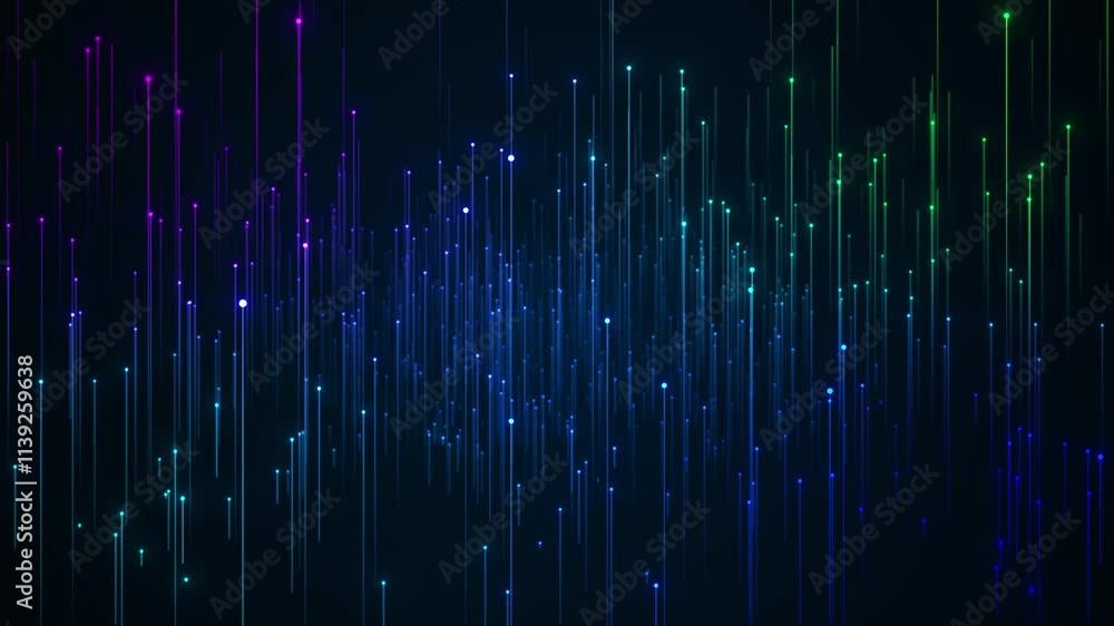 Aufkleber digital cyberspace particles tunnel data flow optical fiber technology stream super fast speed lines