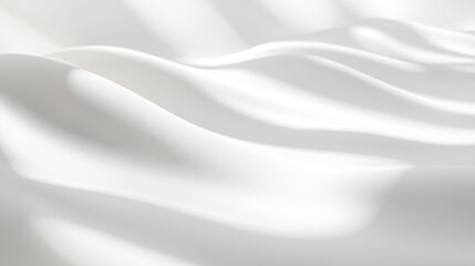 Naklejka premium Smooth White Fabric Draped Softly, Elegant Texture Background